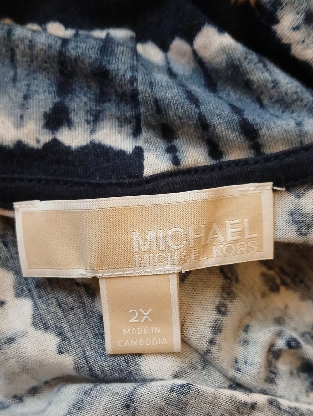Michael Kors Tye Dye Hoodie Dress Short Sleeve Sz 2X - Picture 6 of 8